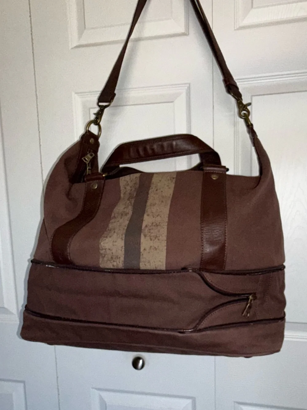 Banana Republic Canvas Weekender Duffel Bag - Brown